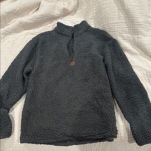 Cozy Black Sherpa Pullover